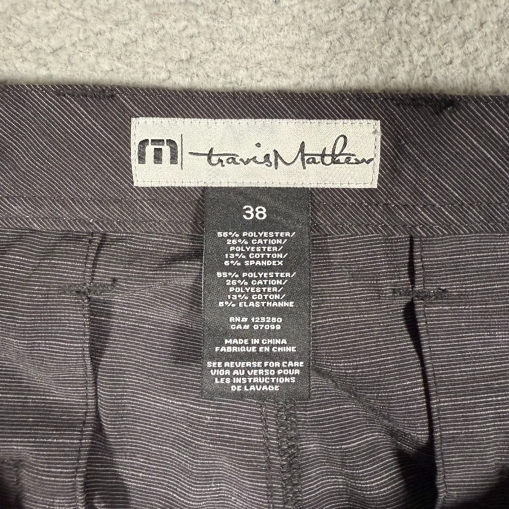 Travis Mathew Shorts Mens 38 Black Hybrid Golf Casual Preppy Performance Logo - Picture 9 of 10